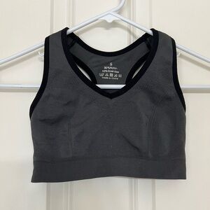 Black and Grey Stretchy Sports Bra in Size Small